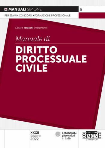 Manuale di diritto processuale civile  - Libro Edizioni Giuridiche Simone 2022, Manuali | Libraccio.it
