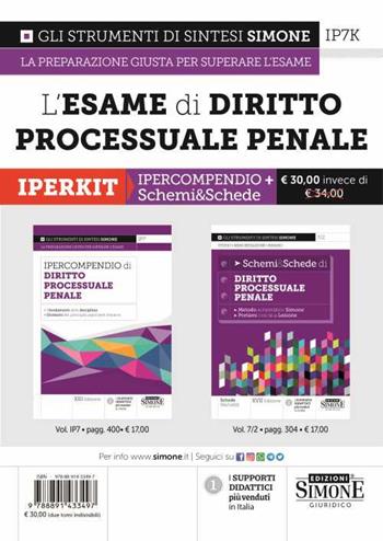L'esame di diritto processuale penale. Iperkit: Ipercompendio Diritto Processuale Penale-Schemi & Schede Diritto Processuale Penale  - Libro Edizioni Giuridiche Simone 2022, Ipercompendi | Libraccio.it