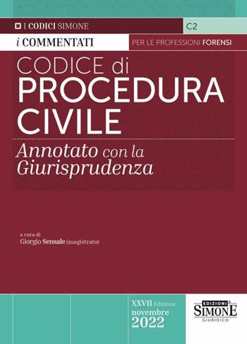 Codice di procedura civile. Annotato con la giurisprudenza  - Libro Edizioni Giuridiche Simone 2022, I codici commentati | Libraccio.it