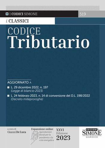Codice tributario. Con espansione online  - Libro Edizioni Giuridiche Simone 2023 | Libraccio.it