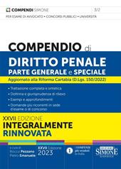 Compendio di diritto penale. Parte generale e speciale. Aggiornato alla Riforma Cartabia (D.Lgs. 150/2022)
