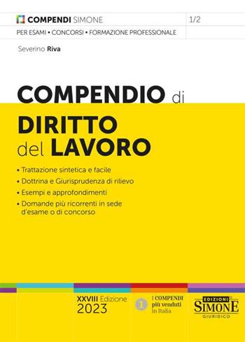 Compendio di diritto del lavoro - Severino Riva - Libro Edizioni Giuridiche Simone 2023, Compendi | Libraccio.it
