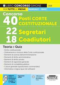 Image of Concorso 40 posti Corte Costituzionale 2023: 22 segretari, 18 coa...