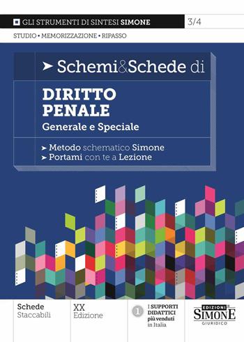 Schemi & schede di diritto penale (generale e speciale)  - Libro Edizioni Giuridiche Simone 2023, Gli strumenti di sintesi | Libraccio.it