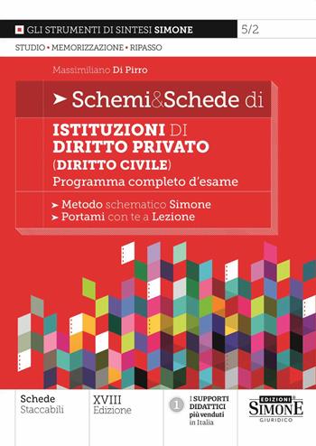 Schemi & schede di istituzioni di diritto privato (diritto civile). Programma completo d'esame - Massimiliano Di Pirro - Libro Edizioni Giuridiche Simone 2023 | Libraccio.it