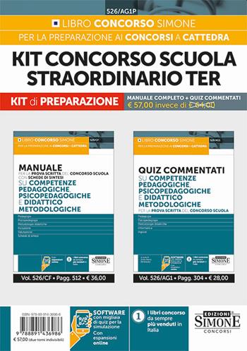 Kit concorso scuola straordinario Ter. Manuale completo+Quiz commentati. Con espansione online. Con software di simulazione  - Libro Edizioni Giuridiche Simone 2023, Concorsi nella scuola | Libraccio.it