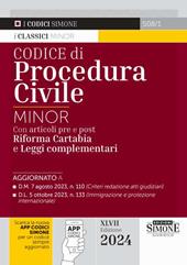 Codice di procedura civile. Ediz. minor. Con app