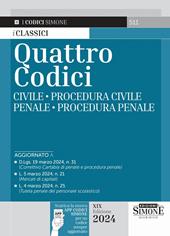 Quattro codici: Civile-Procedura civile-Penale-Procedura penale. Con QR Code