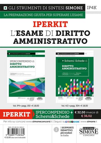 Iperkit. L’esame di diritto amministrativo  - Libro Edizioni Giuridiche Simone 2024, Ipercompendi | Libraccio.it
