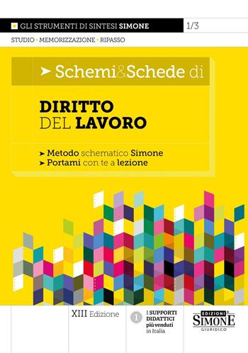 Schemi & schede di diritto del lavoro  - Libro Edizioni Giuridiche Simone 2025, Schemi & Schede | Libraccio.it