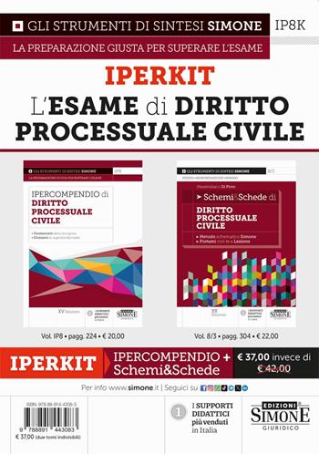 Iperkit esame di diritto processuale civile  - Libro Edizioni Giuridiche Simone 2025, Ipercompendi | Libraccio.it
