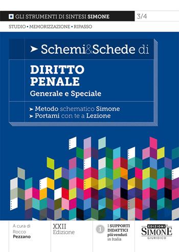 Schemi & schede di diritto penale. Generale e speciale  - Libro Edizioni Giuridiche Simone 2025, Schemi & Schede | Libraccio.it