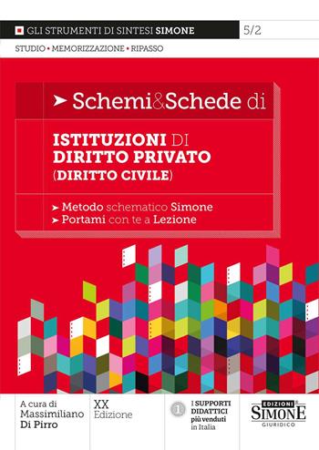 Schemi & schede di istituzioni di diritto privato (diritto civile). Programma completo d'esame - Massimiliano Di Pirro - Libro Edizioni Giuridiche Simone 2025, Schemi & Schede | Libraccio.it
