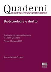 Biotecnologie e diritto