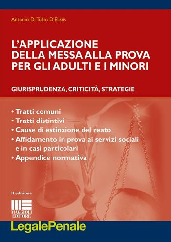 L' applicazione della messa alla prova per gli adulti e i minori - Antonio Di Tullio D'Elisiis - Libro Maggioli Editore 2016, Legale | Libraccio.it
