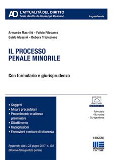 Il processo penale minorile - Armando Macrillò, Fulvio Filocamo, Guido Mussini - Libro Maggioli Editore 2017, Legale. L'attualità del diritto | Libraccio.it