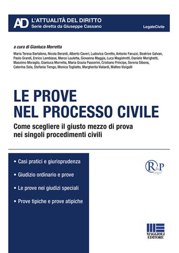 Le prove nel processo civile. Come scegliere il giusto mezzo di prova nei singoli procedimenti civili  - Libro Maggioli Editore 2020, Legale. L'attualità del diritto | Libraccio.it