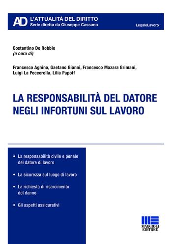 La responsabilità del datore negli infortuni sul lavoro  - Libro Maggioli Editore 2019, Legale. L'attualità del diritto | Libraccio.it