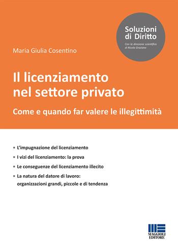 Il licenziamento nel settore privato - Maria Giulia Cosentino - Libro Maggioli Editore 2019, Soluzioni di diritto | Libraccio.it