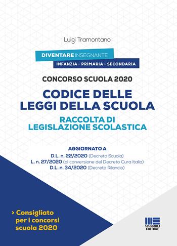 Concorso scuola 2020. Codice delle leggi della scuola. Raccolta di legislazione scolastica - Luigi Tramontano - Libro Maggioli Editore 2020, Concorsi a cattedre | Libraccio.it