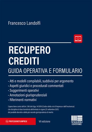 Recupero crediti - Francesco Landolfi - Libro Maggioli Editore 2020, Professionisti & Imprese | Libraccio.it