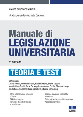 Manuale di legislazione universitaria  - Libro Maggioli Editore 2021, Concorsi&Esami | Libraccio.it