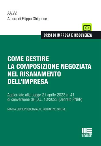 Come gestire la composizione negoziata nel risanamento dell'impresa - Filippo Ghignone - Libro Maggioli Editore 2023 | Libraccio.it
