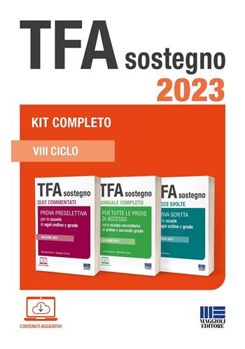TFA sostegno 2023. Kit completo. - Rosanna Calvino, Mariasole La Rana, Giuseppe Cotruvo - Libro Maggioli Editore 2023 | Libraccio.it