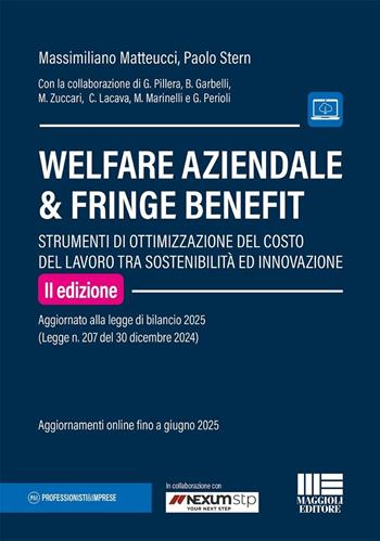 Welfare aziendale & fringe benefit. Strumenti di ottimizzazione del costo del lavoro tra sostenibilità ed innovazione - Massimiliano Matteucci, Paolo Stern - Libro Maggioli Editore 2025, Professionisti & Imprese | Libraccio.it