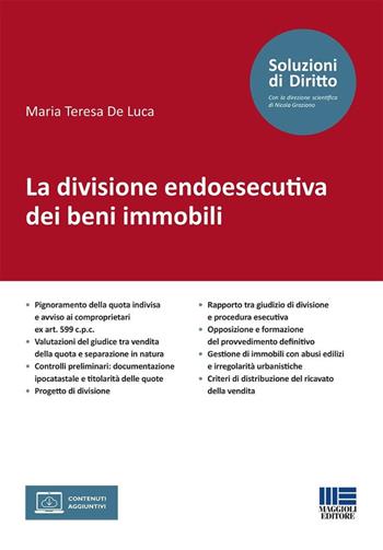 La divisione endoesecutiva nelle esecuzioni immobiliari - De Luca Maria Teresa - Libro Maggioli Editore 2025 | Libraccio.it