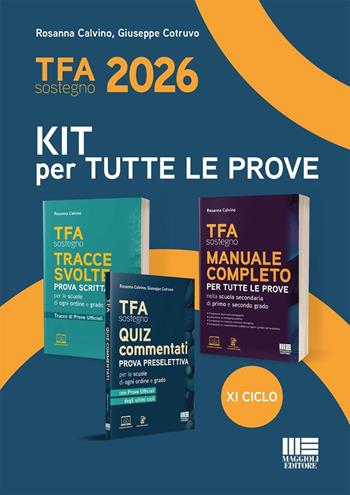 TFA sostegno 2026. Kit per tutte le prove. - Rosanna Calvino, Giuseppe Cotruvo - Libro Maggioli Editore 2026 | Libraccio.it