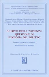 Giuristi della «Sapienza». Questioni di filosofia del diritto