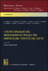 I nuovi epiloghi del procedimento penale per particolare tenuità del fatto  - Libro Giappichelli 2015, Procedura penale. Commenti | Libraccio.it