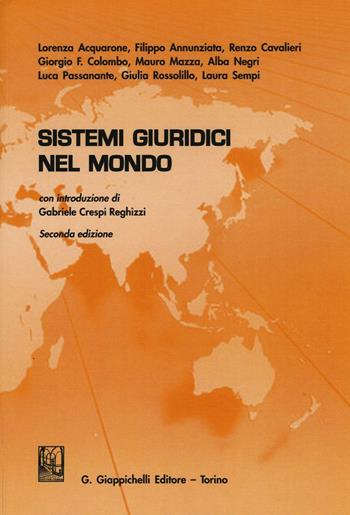 Sistemi giuridici nel mondo  - Libro Giappichelli 2016 | Libraccio.it