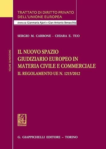 Il nuovo spazio giudiziario europeo in materia civile e commerciale - Sergio Maria Carbone, Chiara Tuo - Libro Giappichelli 2016, Trattato di diritto privato | Libraccio.it