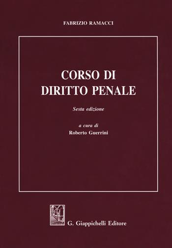 Corso di diritto penale - Fabrizio Ramacci - Libro Giappichelli 2017 | Libraccio.it