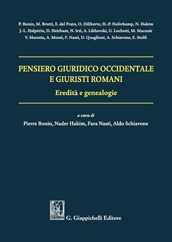 Pensiero giuridico occidentale e giuristi romani. Eredità e genealogie  - Libro Giappichelli 2019 | Libraccio.it