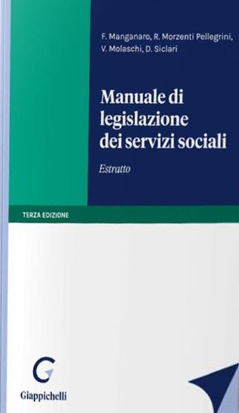 Manuale di legislazione dei servizi sociali. Estratto  - Libro Giappichelli 2022 | Libraccio.it
