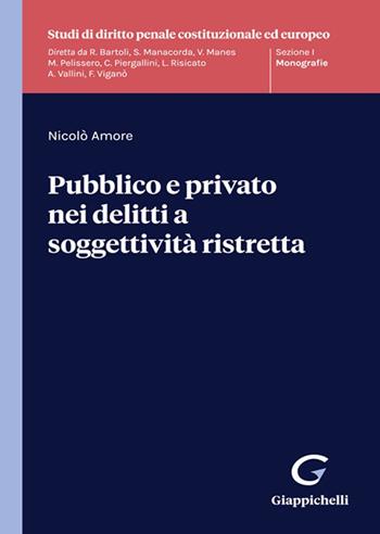 Pubblico e privato nei delitti a soggettività ristretta - Nicolò Amore - Libro Giappichelli 2022, Studi di diritto penale costituzionale ed europeo | Libraccio.it