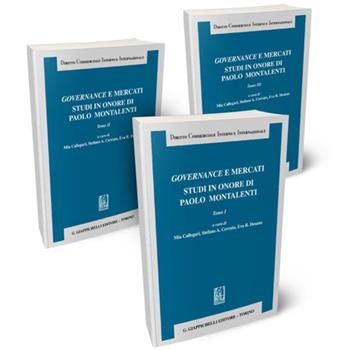 Governance e mercati. Studi in onore di Paolo Montalenti  - Libro Giappichelli 2023, Diritto commerciale interno e internazionale | Libraccio.it