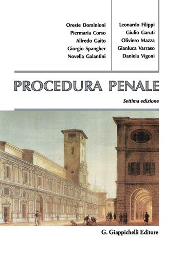 Procedura penale  - Libro Giappichelli 2019 | Libraccio.it