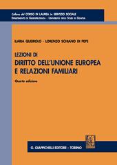 Lezioni di diritto dell'Unione Europea e relazioni familiari