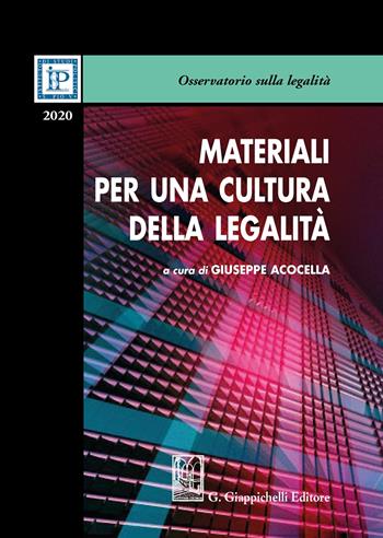 Materiali per una cultura della legalità 2020  - Libro Giappichelli 2020, Osservatorio sulla legalità | Libraccio.it
