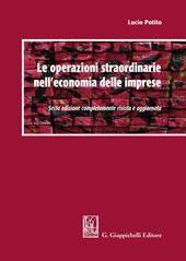 Le operazioni straordinarie nell'economia delle imprese