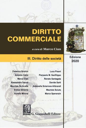 Diritto commerciale. Vol. 3: Diritto delle società  - Libro Giappichelli 2020 | Libraccio.it