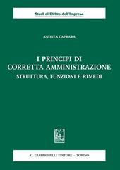 I principi di corretta amministrazione. Struttura, funzioni e rimedi