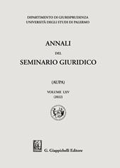 Annali del seminario giuridico dell'università di Palermo. Vol. 65
