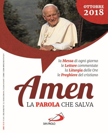 Amen. La parola che salva. Ottobre 2018 (2018)  - Libro San Paolo Edizioni 2018 | Libraccio.it