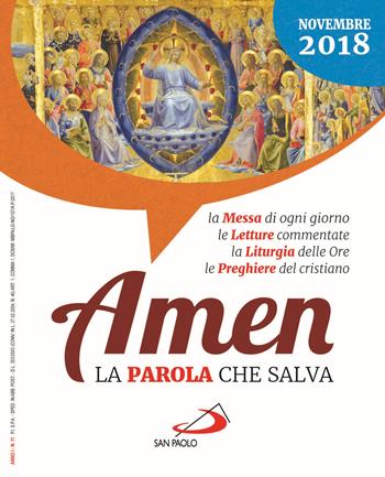 Amen. La parola che salva. Novembre 2018 (2018)  - Libro San Paolo Edizioni 2018 | Libraccio.it