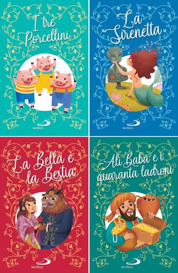 I tre porcellini-La sirenetta-La Bella e la bestia-Alì Babà e i quaranta ladroni  - Libro San Paolo Edizioni 2024, I più bei libri per ragazzi | Libraccio.it